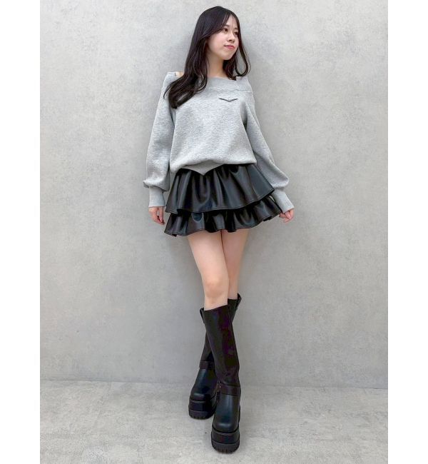 dazzlin「バイカーリングブーツ」|ロングブーツ|