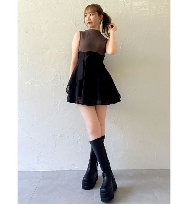 dazzlin「バイカーリングブーツ」|ロングブーツ|