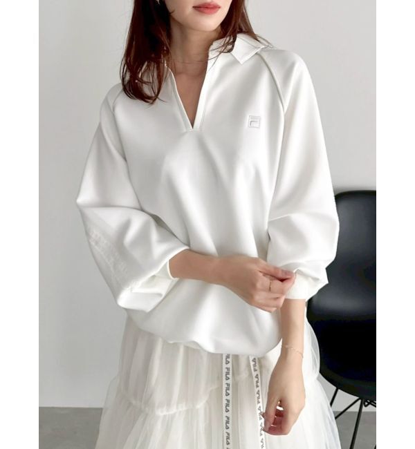 dazzlin「【FILA別注】シャツカラーカットプルオーバー」|Tシャツ・カットソー|オフホワイト