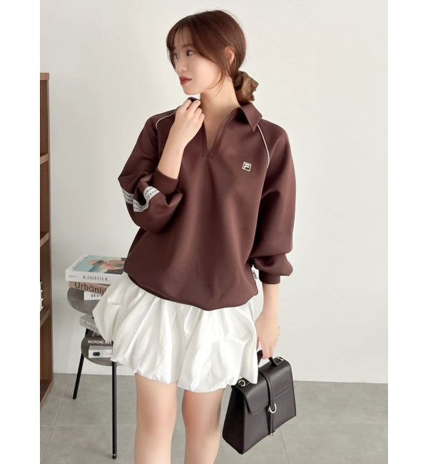 dazzlin「【FILA別注】シャツカラーカットプルオーバー」|Tシャツ・カットソー|