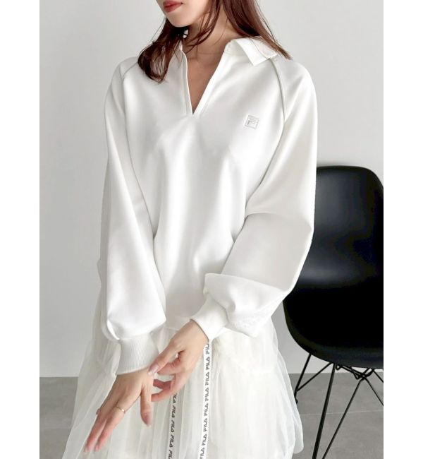 dazzlin「【FILA別注】シャツカラーカットプルオーバー」|Tシャツ・カットソー|