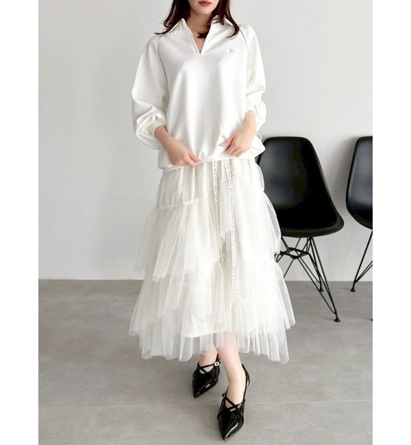 dazzlin「【FILA別注】シャツカラーカットプルオーバー」|Tシャツ・カットソー|