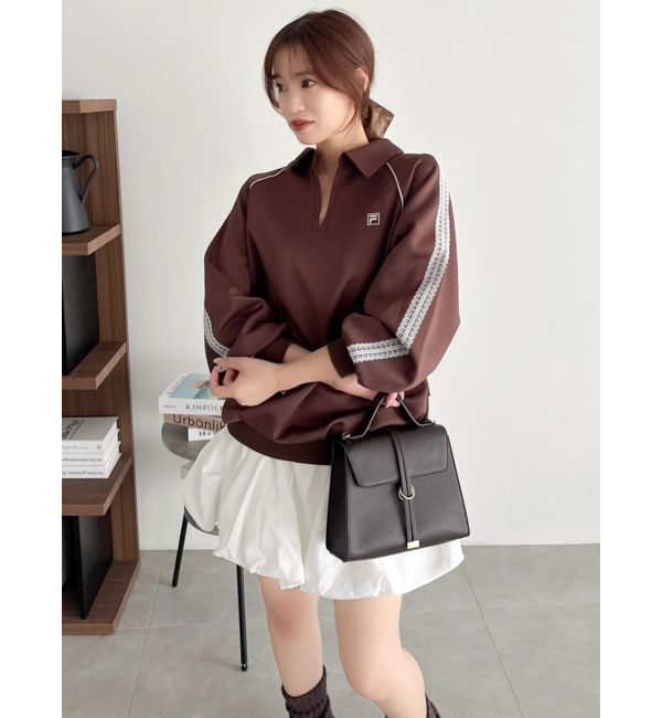 dazzlin「【FILA別注】シャツカラーカットプルオーバー」|Tシャツ・カットソー|