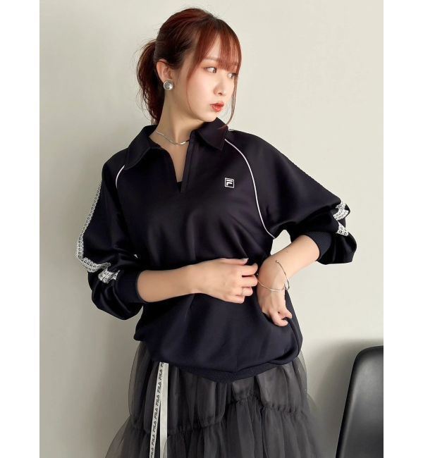 dazzlin「【FILA別注】シャツカラーカットプルオーバー」|Tシャツ・カットソー|ネイビー