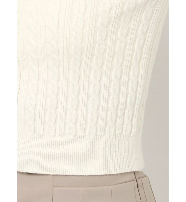 dazzlin「ミニケーブルスクエアニットトップス」|ニット・セーター|
