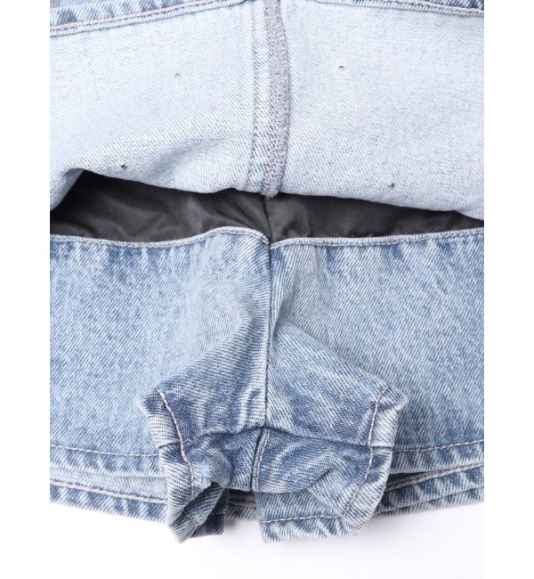 dazzlin「パールハイウエストデニムスカパン」|デニム|