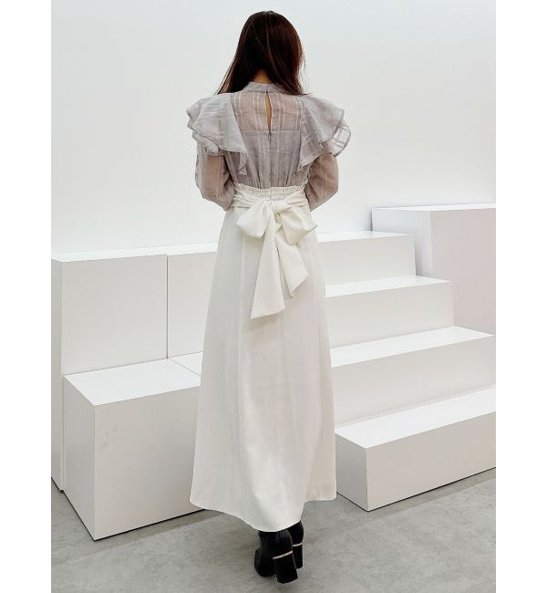 MERCURYDUO「2WAYシアーチェックラッフルドッキングワンピース」|ワンピース|