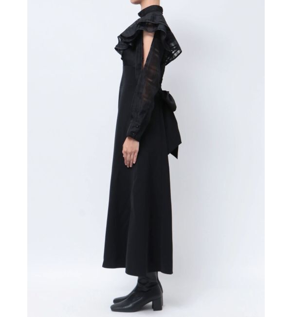 MERCURYDUO「2WAYシアーチェックラッフルドッキングワンピース」|ワンピース|