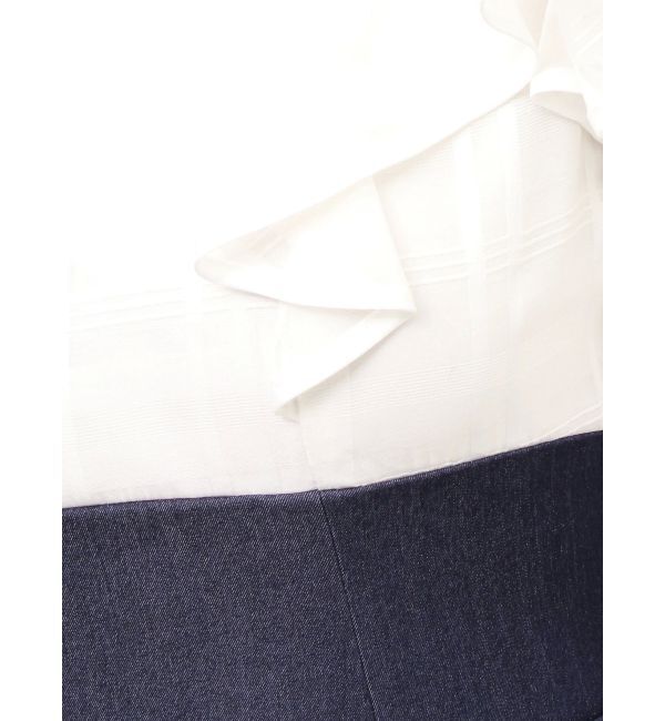 MERCURYDUO「2WAYシアーチェックラッフルドッキングワンピース」|ワンピース|