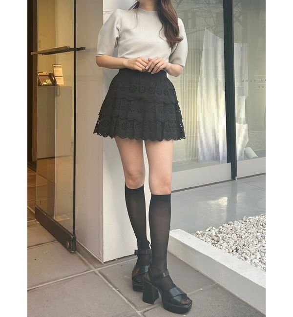 MERCURYDUO「総針パフスリーブニット」|ニット・セーター|