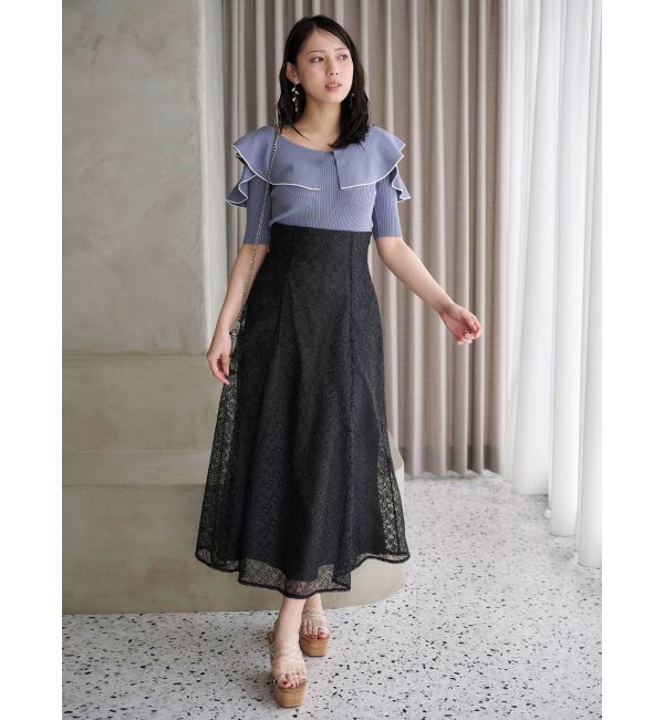 MERCURYDUO「レースフレアコルセットスカート」|スカート|