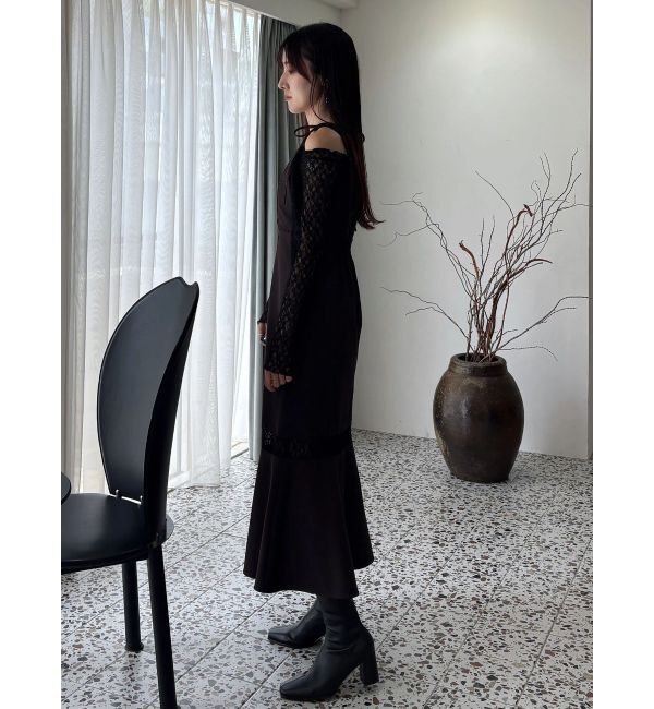 MERCURYDUO「レースパネル切替ワンピース」|ワンピース|