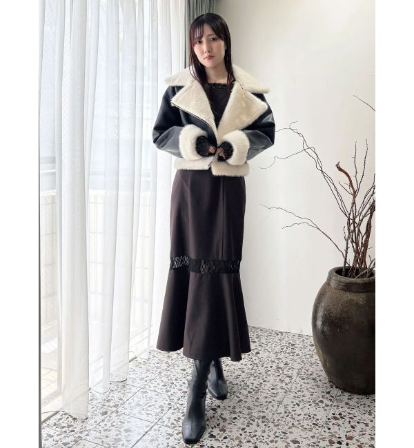 MERCURYDUO「レースパネル切替ワンピース」|ワンピース|