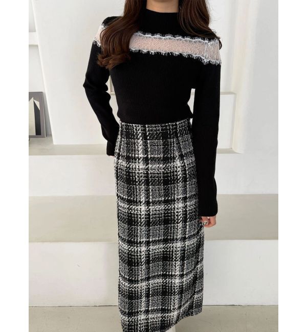 MERCURYDUO「レースカッティングニット」|ニット・セーター|