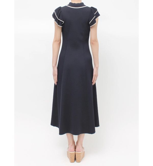 MERCURYDUO「ポロ衿ラッフルニットワンピース」|ワンピース|