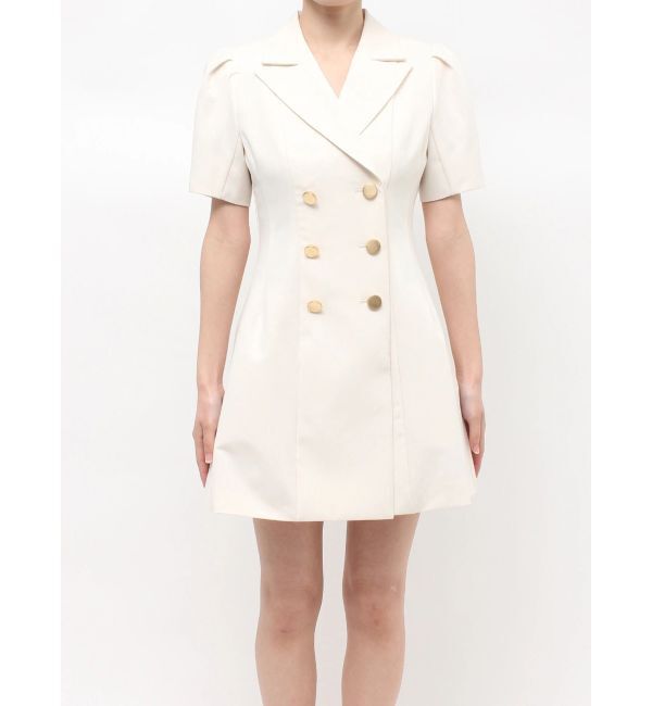 MERCURYDUO「ハーフスリーブフィットアンドフレアジャケットワンピース」|ワンピース|