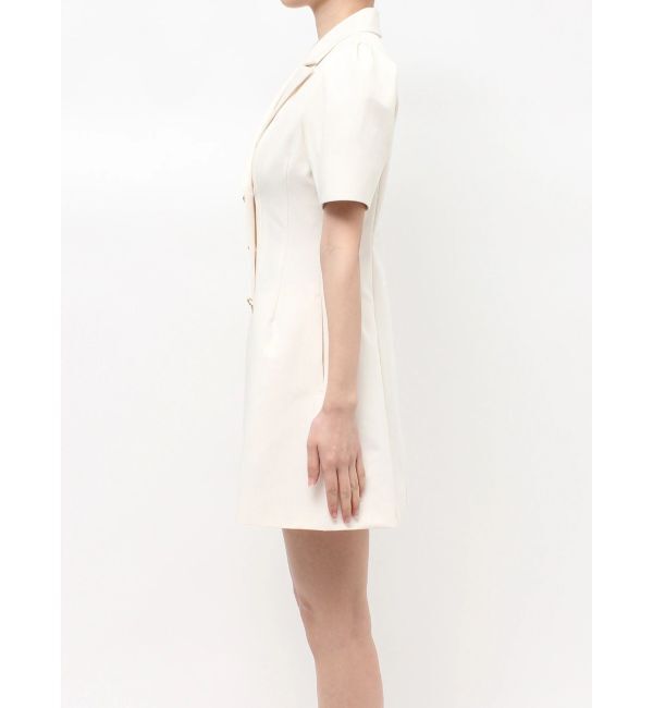 MERCURYDUO「ハーフスリーブフィットアンドフレアジャケットワンピース」|ワンピース|