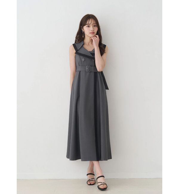 MERCURYDUO「バイカラートレンチフレアワンピース」|ワンピース|