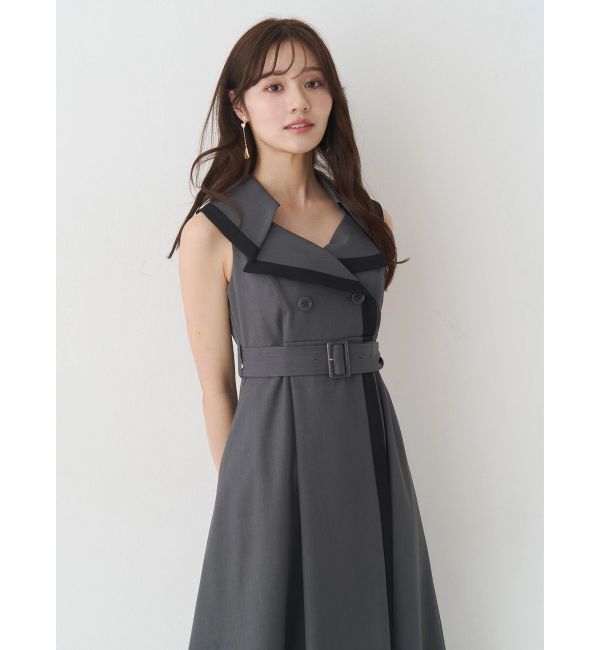 MERCURYDUO「バイカラートレンチフレアワンピース」|ワンピース|