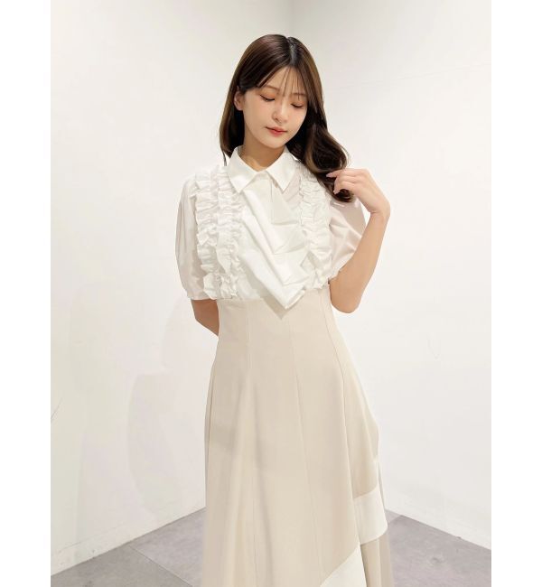 MERCURYDUO「ギャザーフリルシャツ」|シャツ・ブラウス|