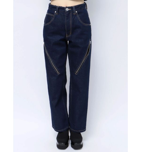 MURUA「デザインジップカットデニム」|デニム|