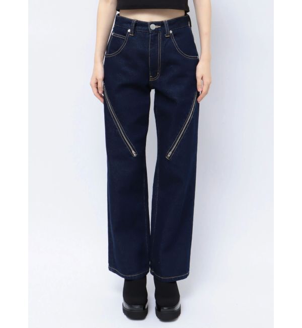 MURUA「デザインジップカットデニム」|デニム|