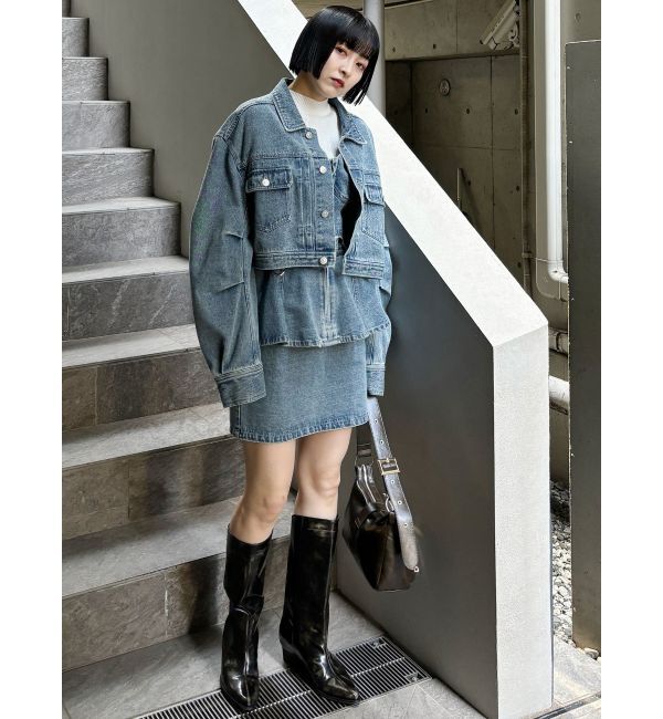 MURUA「ワイドシャフトポインテッドブーツ」|ロングブーツ|