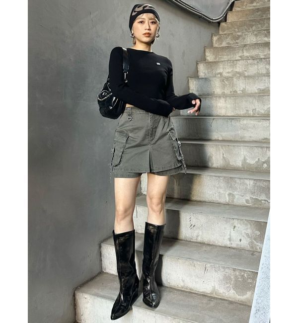 MURUA「ワイドシャフトポインテッドブーツ」|ロングブーツ|