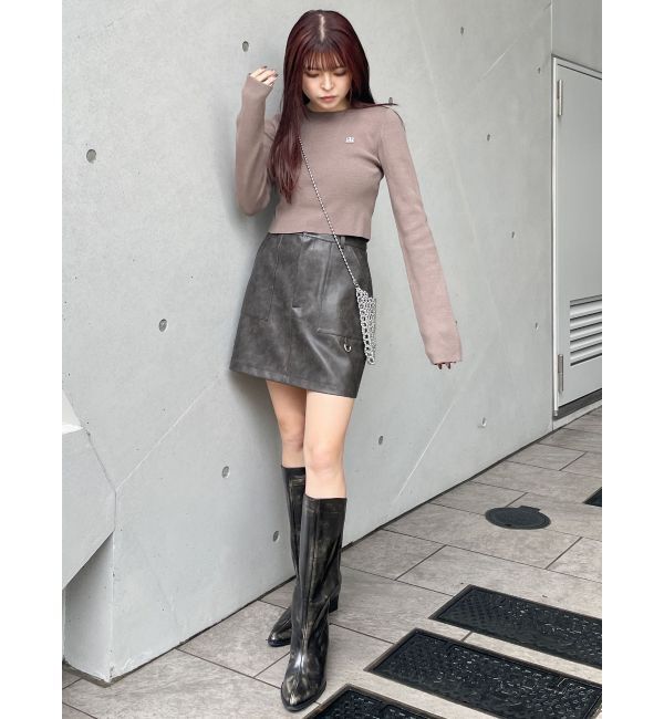 MURUA「ワイドシャフトポインテッドブーツ」|ロングブーツ|