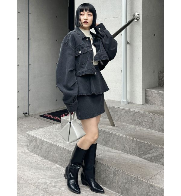 MURUA「ワイドシャフトポインテッドブーツ」|ロングブーツ|