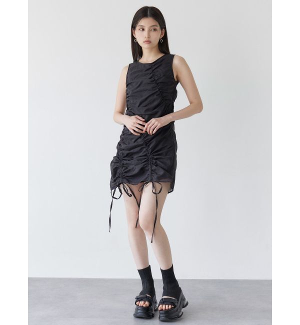 MURUA「シャーリングミニワンピース」|ワンピース|