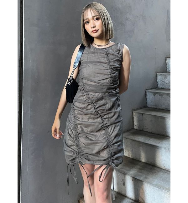 MURUA「シャーリングミニワンピース」|ワンピース|