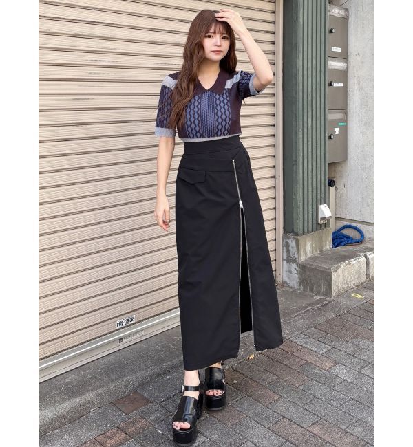 MURUA「ダブルウエストZIPスカート」|スカート|