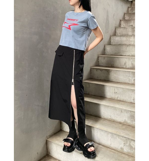 MURUA「ダブルウエストZIPスカート」|スカート|