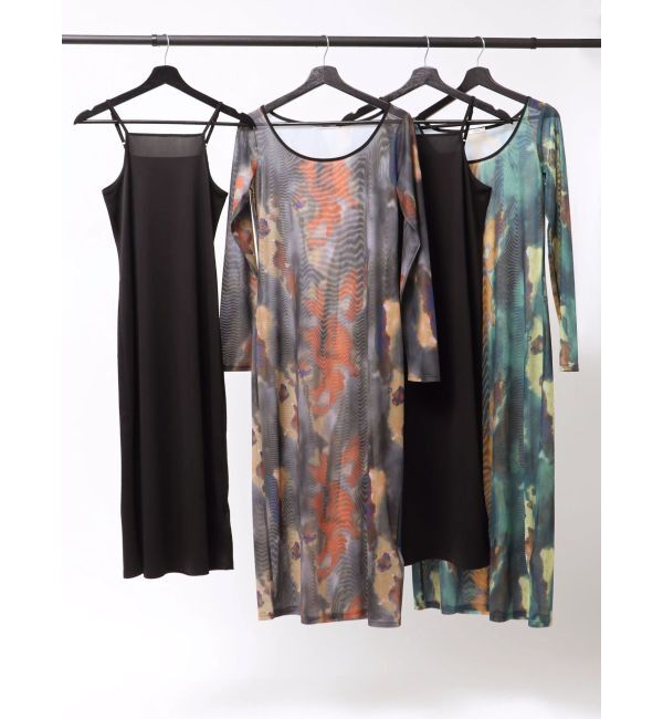 MURUA「レイヤードパターンシアーワンピース」|ワンピース|