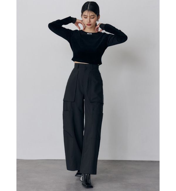 MURUA「シアードッキングベロアトップス」|Tシャツ・カットソー|