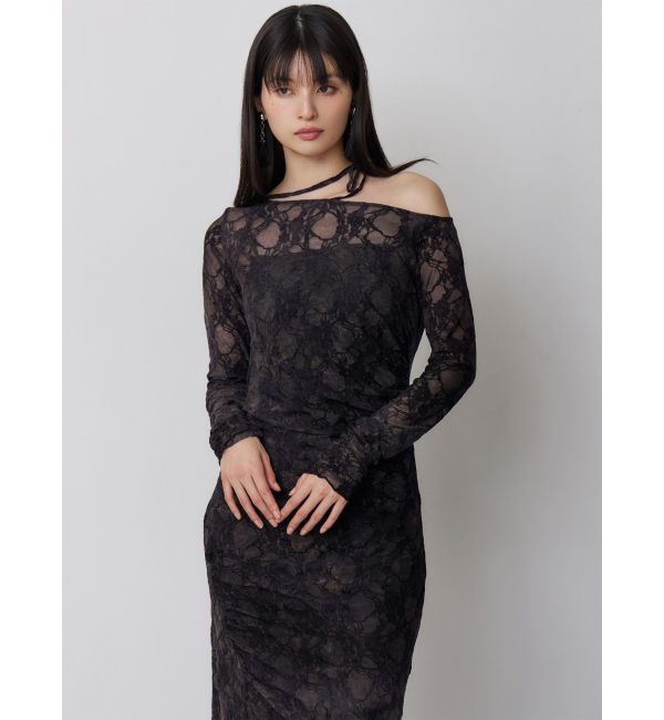 MURUA「フロッキーフラワーシアーワンピース」|ワンピース|