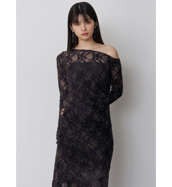 MURUA「フロッキーフラワーシアーワンピース」|ワンピース|