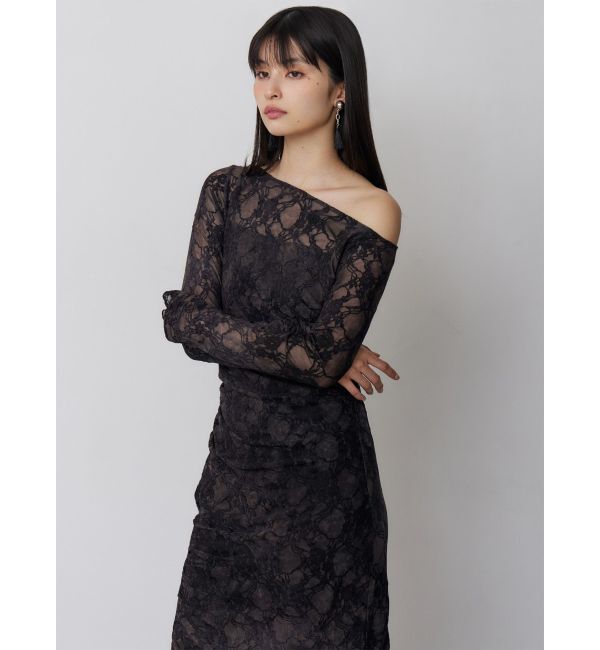 MURUA「フロッキーフラワーシアーワンピース」|ワンピース|