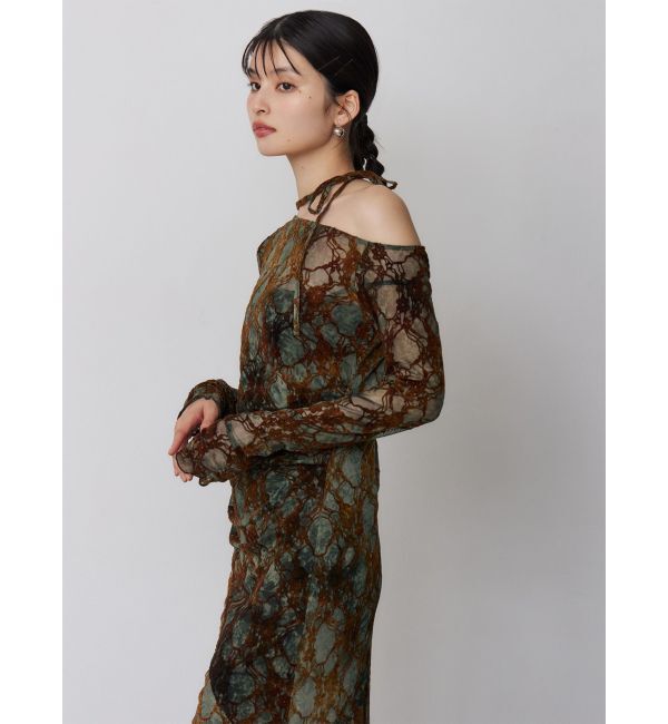 MURUA「フロッキーフラワーシアーワンピース」|ワンピース|