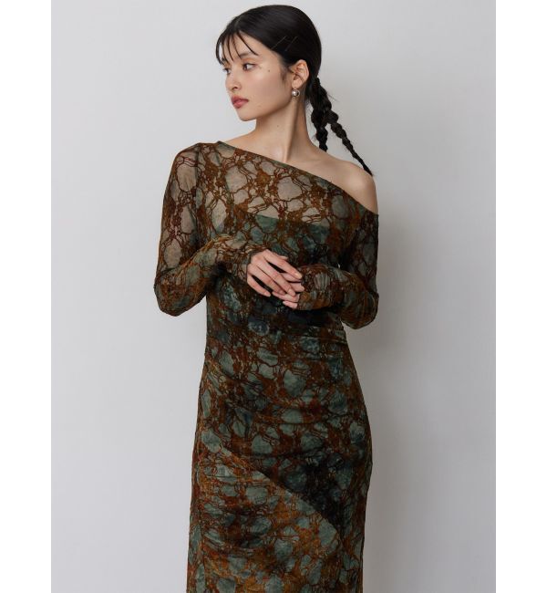 MURUA「フロッキーフラワーシアーワンピース」|ワンピース|