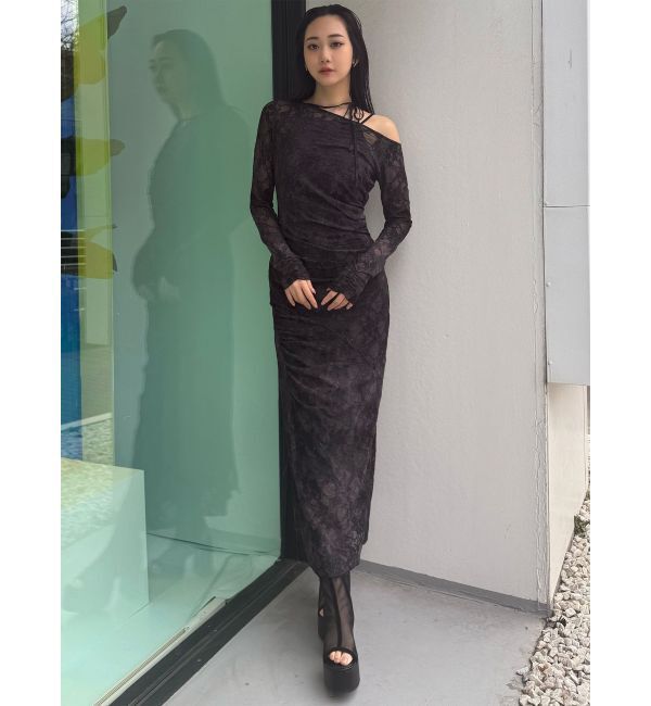 MURUA「フロッキーフラワーシアーワンピース」|ワンピース|