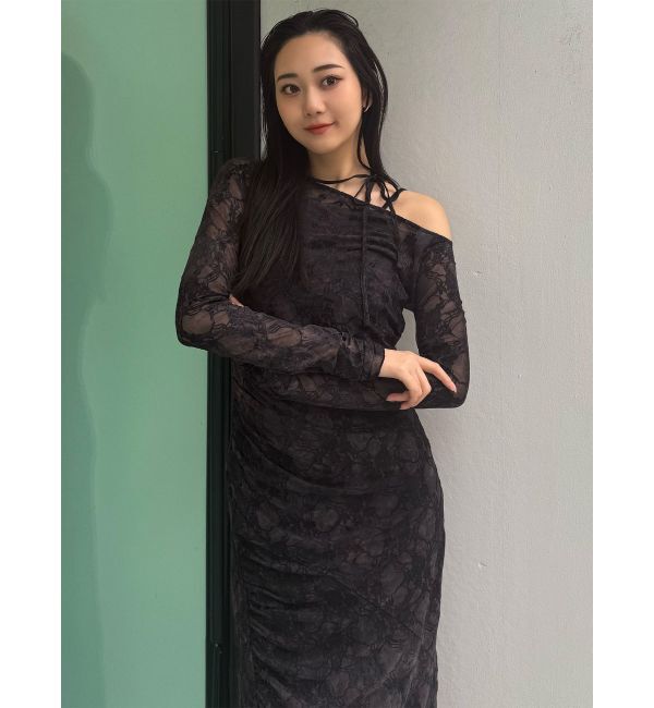 MURUA「フロッキーフラワーシアーワンピース」|ワンピース|