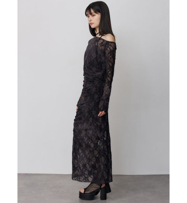 MURUA「フロッキーフラワーシアーワンピース」|ワンピース|