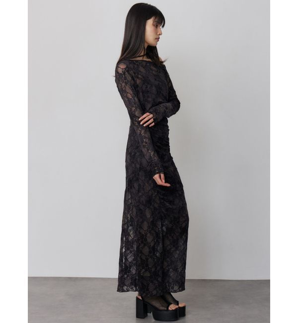 MURUA「フロッキーフラワーシアーワンピース」|ワンピース|