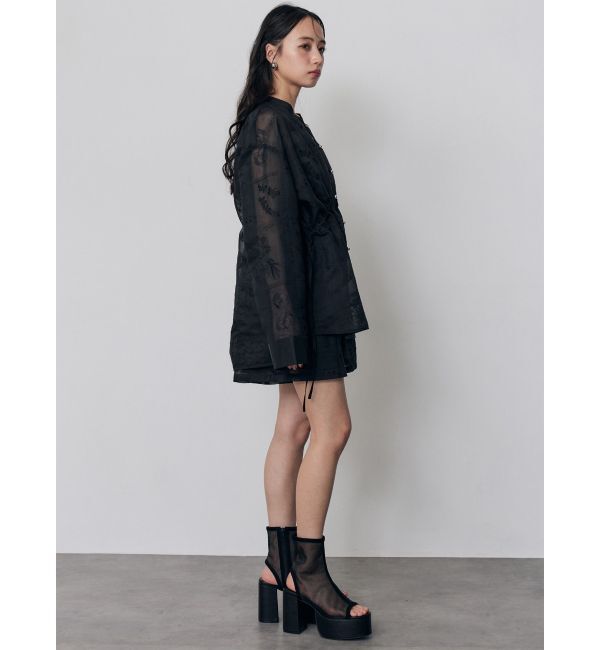 MURUA「ウエストドロストシアーレースシャツ【セットアップ着用可】」|シャツ・ブラウス|