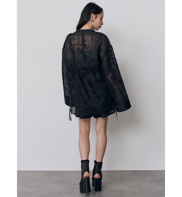 MURUA「ウエストドロストシアーレースシャツ【セットアップ着用可】」|シャツ・ブラウス|