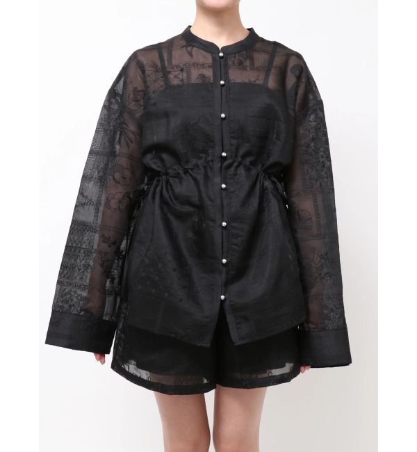 MURUA「ウエストドロストシアーレースシャツ【セットアップ着用可】」|シャツ・ブラウス|