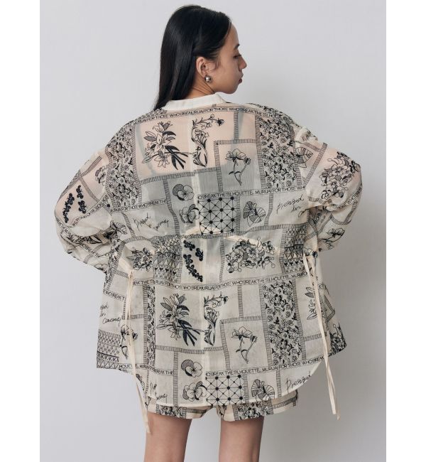 MURUA「ウエストドロストシアーレースシャツ【セットアップ着用可】」|シャツ・ブラウス|