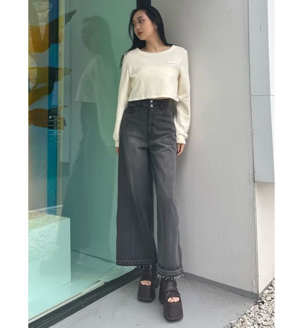 MURUA「サイドZIPスリットワイドデニム【セットアップ着用可】」|デニム|